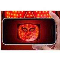 Red Light Therapy LED Face Mask - 7-Colour, Anti-Ageing, Acne-Fighting, For All Skin Types, Silicone Mask