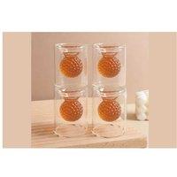 4Pcs Thick Glass Golf Ball Whiskey Glasses - Dual Capacity Barware Set