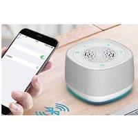 White Noise Bluetooth Sound Machine with Alarm Clock & Breathing Light - Portable HiFi Sleep Aid