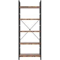 Levede 5-Tier Oak & Steel Dining Display Shelf - Space-Saving Industrial Style