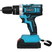 Traderight 21V Cordless Drill Driver Kit - 2x2.0Ah Batteries, Impact Hammer, 30-Piece Accessory Set