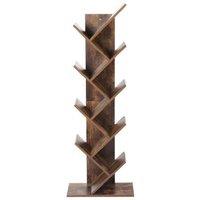 Levede 8-Tier Wooden Dining Display Stand - Space-Saving Contemporary Bookshelf