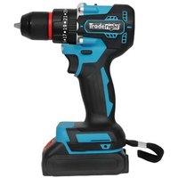 Traderight 96pcs Cordless Brushless Impact Drill Driver Set - 21V Power Tool Kit for Wood, Metal & Plastic