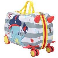 Dekko Kids Ride-On Luggage Trolley Suitcase 17" - Ages 3+, Fun Travel Toy, Durable & Portable