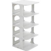 4-Tier Stackable Shoes Rack for Custom Modular Storage Solutions