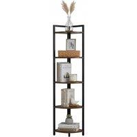 5-Tier Corner Bookshelf Maximizes Space for Home Storage and Display