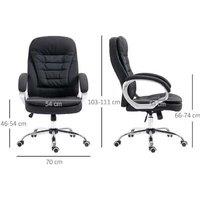 Ergonomic Office Chair - Linen Fabric - Adjustable Height, High Back, Black