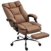 155 Reclining Ergonomic Faux Leather Swivel Office Chair with Adjustable Height & Footrest