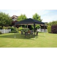 3x3m Heavy Duty Pop Up Gazebo Marquee Tent - Black, Weather-Resistant Steel Frame, Foldable, 6-9 Person Outdoor Shelter