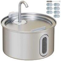 2.5L Stainless Steel Cat Water Fountain - Silent Pump, Advanced Filters, Hygienic Design
