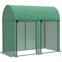 200 x 100cm Walk-In Storage Greenhouse, Reinforced PE Cover, Weatherproof - Green