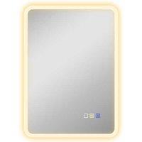 5070cm LED Bathroom Mirror with Bluetooth - Anti-Fog, Touch Control, Modern Silver