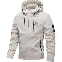 Unisex Black Moncler Windproof and Waterproof Zipper Hooded Jacket