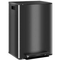 60L Dual-Compartment Stainless Steel Kitchen Recycling Bin - Soft-Close, Removable Buckets