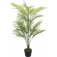 Striking 110cm Artificial Potted Palm Tree - Vibrant Green Indoor/Outdoor Decor