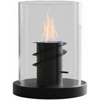 Modern Electric Tabletop Fireplace with Artistic LED Flame & Stones