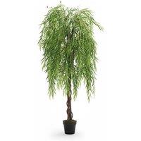 Lifelike 180cm Artificial Willow Tree with Natural-Looking Swaying Leaves