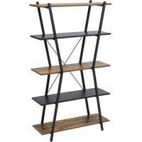 Industrial 5-Tier Open Storage Rack with Sturdy X-Brace Design and Style