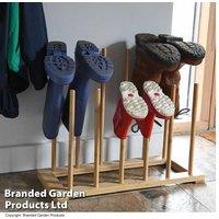 Bamboo Boot Stand - 6 Pair, Heavy-Duty, Eco-Friendly Storage Rack