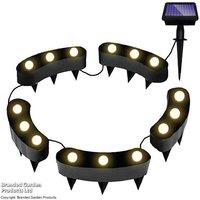 Solar LED Stake Lights - IP65 Waterproof, Warm White, 2m Lead