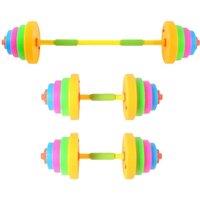Children's Plastic Water Filled Barbell or Dumbbell Weightlifting Exercise
