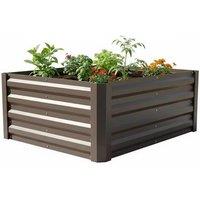 Galvanised Square-Shaped Steel Raised Planter Box for Garden