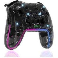 Transparent Wireless Gaming Controller for Nintendo Switch, PC & Mobile - RGB LED, Turbo Function