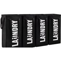 Set of Two and Four 50L Laundry Baskets with Extended Handles