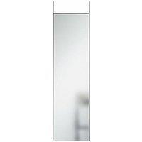 Sleek Metal Frame Over the Door Full Length Mirror - Black Finish