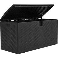 Durable 374L Rattan Outdoor Deck Box with Weatherproof Design