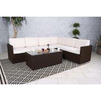 Berlin Brown Corner Lounging Set - 6 Seater!