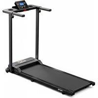 Folding Protective Treadmill with LCD Console, Safety Key, and Storage Wheels