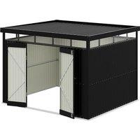 12.9ft x 10ft Lockable Tool Storage Shed in Durable Charcoal Black Steel