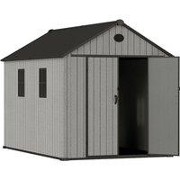 8ft x 12ft Spacious Apex Roof Storage Shed with Durable Base and Lock