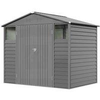 Grey Heavy-Duty Lockable Tool Storage Shed