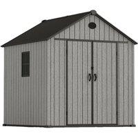 Spacious 8x8 FT Storage Shed with Apex Roof, Strong Base & Lock