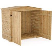 5ft x 2.7ft Solid Wood Outdoor Garden Tool Cabinet - Durable Spruce Storage Solution