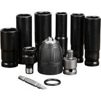 ONEVAN 12Pcs Set Electric Impact Wrench Hexs Socket Adapter Kit