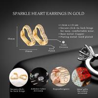 Gold Heart Hoop Earrings - Dainty Mini Hoops, Gift-Ready, 1.5cm