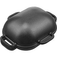 Heavy-Duty Cast Iron Bread Pan with Lid - Black