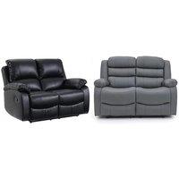 Malaga 2-Seater Recliner Sofa - Black or Grey