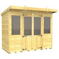 Pent Roof Wooden Storage Shed - Weatherproof, Pressure-Treated Timber, Customizable Sizes