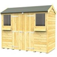 Apex Wooden Storage Shed with Double Doors - Pressure Treated, Weatherproof, Multiple Sizes