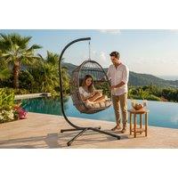 Luxury Hanging Egg Chair with Plush Cushion - 2 Colours