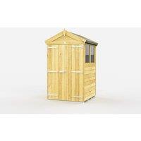 Timber Apex Storage Shed Double Door - Weatherproof Wooden Garden Building, Multiple Sizes