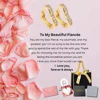 Gold Plated Heart Hoop Earrings - Mini Hoops for Fiancee, Valentine's Day Gift