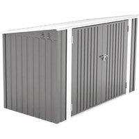 6.8ft x 4.2ft Outdoor Metal Bicycle Storage Shed with Secure Lock and Ventilation