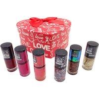 Vibrant 6-Piece Nail Polish Set with Heart Gift Box Included