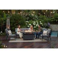 Sotogrande Aluminium Sofa Dining Set with Firepit - Beige or Grey