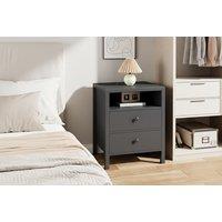 Modern Set of 2 Bedside Tables with Power Strip & USB Charging